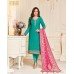 TURQUOISE STRAIGHT INDIAN READY TO WEAR CHURIDAR SUIT