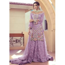 Purple Designer Net Dress Wedding Palazzo Suit