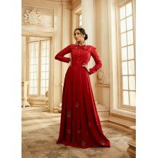 Red Long Kaftan Fancy Dress Designer Gown