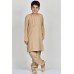 Brown Side Embroidered Plain Casual Boys Kurta Shalwar