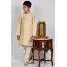 Golden Jamawar Wedding Kurta Payjama For Boys