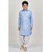 Sky Blue Collar Kurta & Shalwar For Boys