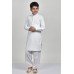 White Pakistani Boys Kurta Shalwar