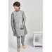 Silver Grey Designer Party Wear Boys Kurta Payjama