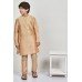 Dull Gold Kids Silk Kurta Pajama