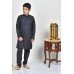 Black Jacquard Indian Boys Readymade Kurta Pajama