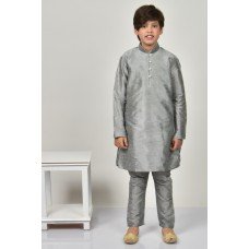 Silver Grey Designer Party Wear Boys Kurta Payjama