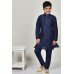 Navy Blue Boys Fancy Kurta Pajama Suit