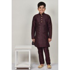 Maroon Readymade Kids Kurta Pajama