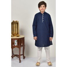 Navy Blue Pakistani Kids Kurta Pajama