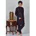 Black Embroidered Kurta Pajama Young Boys Eid Wear