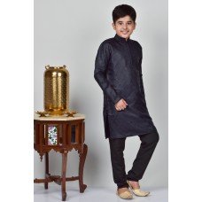 Navy Blue Kids Kurta Pajama Pakistani Boys EId Suit