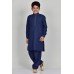 Navy Blue Designer Kurta Set Pathan Kids Suit