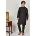 Black Modern Kids Kurta Pajama Pakistani Boys Suit