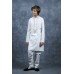 White Embroidered Kurta Pajama Indian Designer Boys Suit