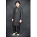 Black Indian Designer Kids Embroidered kurta Shalwar Set