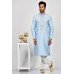 Sky Blue Indian Designer Mens Kurta Pajama Set