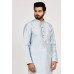 Steel Grey Hand Embroidered Mens Kurta Pajama