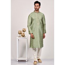 Sage Green Mens Pathani Kurta Pajama