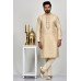 Cream Indian Designer Embroidered Mens Kurta Pajama