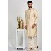 Cream Indian Designer Embroidered Mens Kurta Pajama