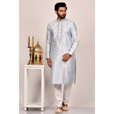 Light Grey Indian Men's Fancy Kurta Pajama