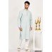 Light Grey Men's Party Wear Kurta Pajama Set