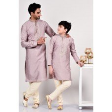 Mauve Traditional Style Indian Party Wear Kurta Pajama