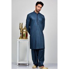 Denim Blue Kurta Shalwar for Men