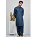 Denim Blue Kurta Shalwar for Men