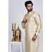 Light Gold Brocade Kurta for Groom