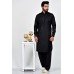 Black Mens Casual Kurta Shalwar