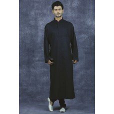 Black Men Muslim Long Sleeve Saudi Jubba