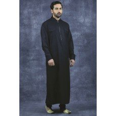 Black Men Casual Thobe Middle East Saudi Arab Jubba