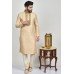 Gold Embroidered Kurta Pajama Mens Formal Suit