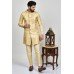 Gold Short Kurta Pajama Indian Groom Dress