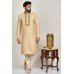 Gold Embroidered Kurta Pajama Mens Formal Suit