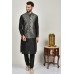 Grey Kurta Pajama and Waistcoat For Men