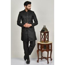 Black Kurta Pajama Mens Fancy Outfit