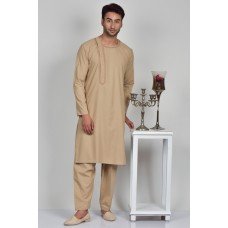 Brown Kurta Shalwar Pakistani Mens Eid Suit