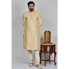 Gold Kurta Pajama Mens Ethnic Suit