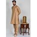 Gold Embroidered Kurta Pajama Asian Mens Wedding Clothing