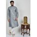 Grey Embellished Kurta Pajama Indian Mens Clothing