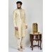 Gold Embroidered Kurta Pajama Stylish Mens Wedding Suit