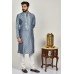 Grey Kurta Pajama Indian Gents Wedding Suit