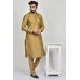 Gold Kurta Pajama Indian Mens Eid Suit