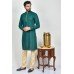 Green Beige Kurta Pajama Asian Designer Formal Clothing