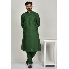 Green Plain Kurta Pajama Indian Menwear