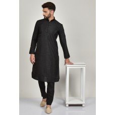 Jet Black Kurta Pajama Attractive Mens Clothing