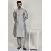 Silver Grey Kurta Pajama Fancy Indian Mens Suit